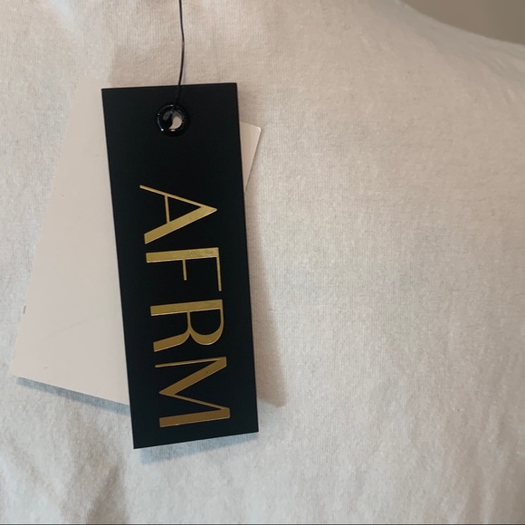 AFRM Palm Tree Post Card Graphic Ruched T Shirt XS - Picture 5 of 6